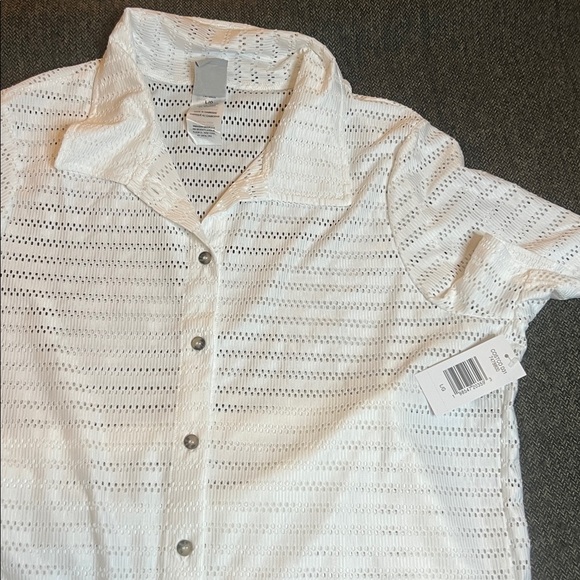 NWT Hurley Women's White 2-Piece Swim Cover-Up Set sz L - Picture 6 of 7